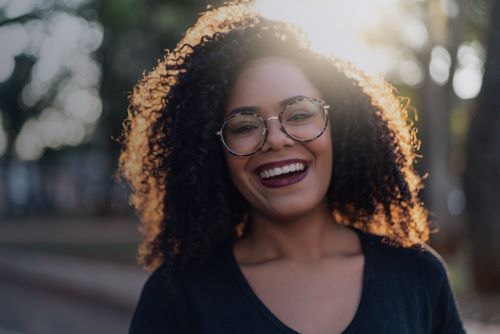 Young woman laughing